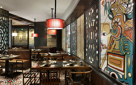 中餐厅效果图背景图片