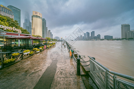 上海黄浦江东岸陆家嘴背景图片