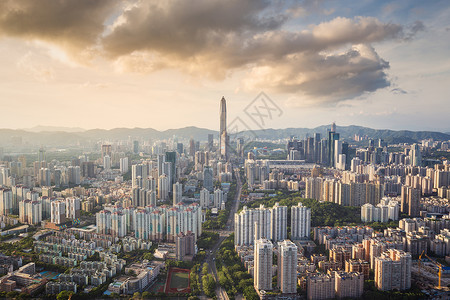 深圳平安大厦天际线背景图片