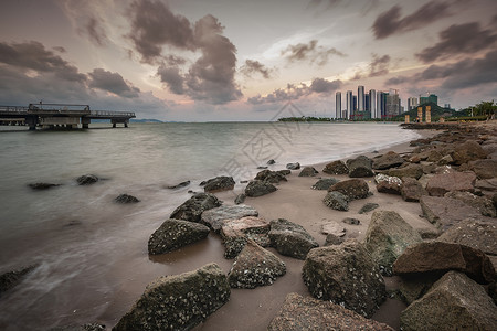 深圳湾之晨建筑海晨高清图片