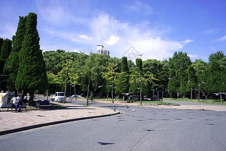 大阪城公园日本姬路城高清图片