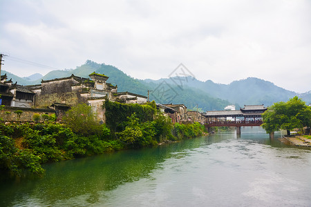 江西瑶里古镇风光背景图片