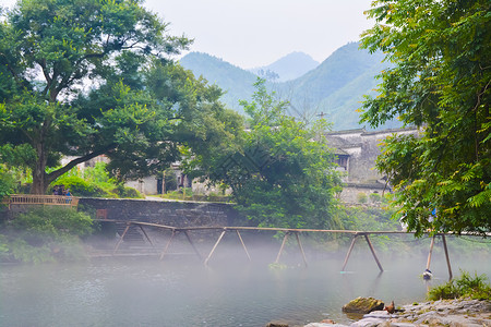 江西瑶里古镇风光背景