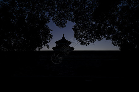 历史剪影剪影的祈年殿天坛公园背景