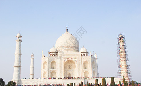 泰姬陵矢量图标印度阿格拉泰姬陵背景