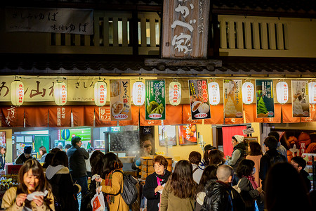 日本夜市日本饮食小吃背景