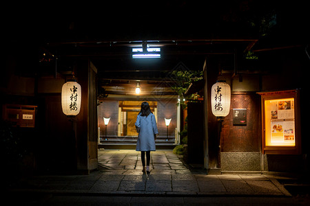 日本饭店夜景图片