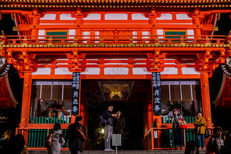 日本八坂神社夜景高清图片