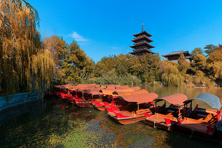 一条猫素材湖北襄阳唐城青龙寺建筑背景