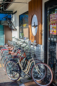 门口自行车日本自行车背景