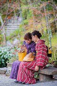 日本和服背景图片