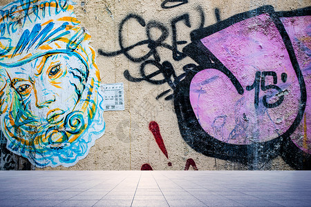 脸涂鸦街头涂鸦设计图片