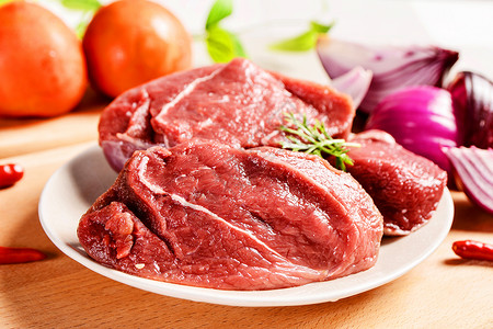 牛肉蔬菜生肉高清图片