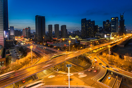 城市延时摄影城市高架车流延时摄影背景