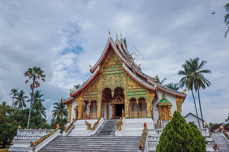 东南亚宗教琅勃拉邦皇宫博物馆背景
