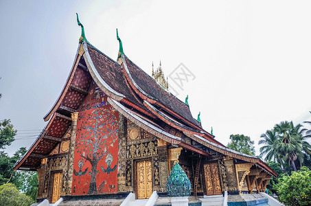 老挝香通寺琅勃拉邦香通寺相通寺背景