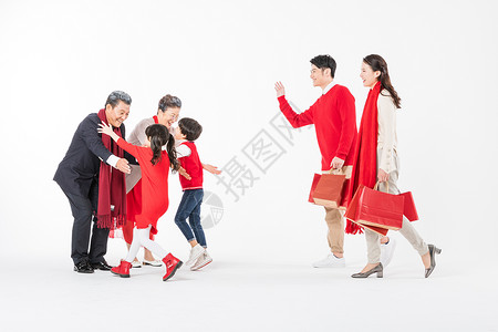 新春家庭回家过年背景图片