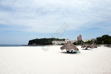 白滨白良浜海滨浴场Shirahama Beach背景