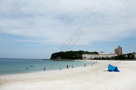 beach白良浜海滨浴场Shirahama Beach背景