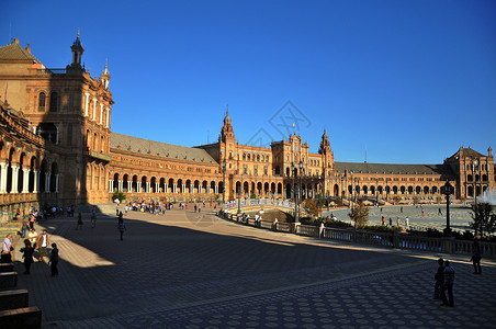 塞维利亚西班牙广场 Spain Square高清图片