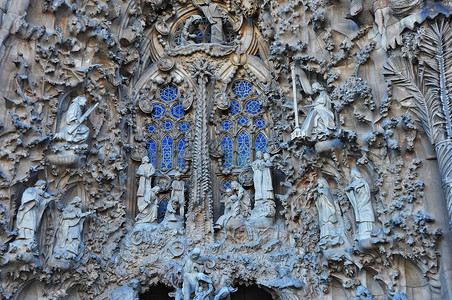 家外观圣家族大教堂 Sagrada Familia背景