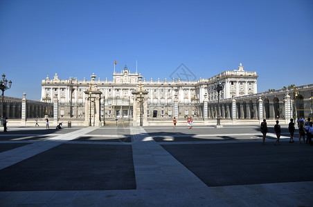 保存完好马德里王宫 Palacio Real背景