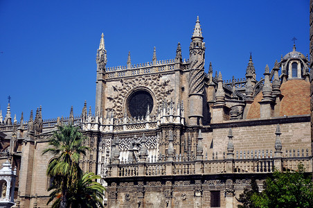 伊斯兰教堂西班牙塞维利亚王宫阿卡扎堡Alcazar背景
