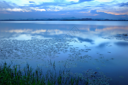 杭州余杭南湖的景色高清图片