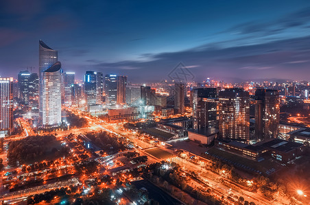 钱江新城夜景背景图片