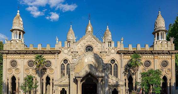 歌德建筑武汉古德寺背景