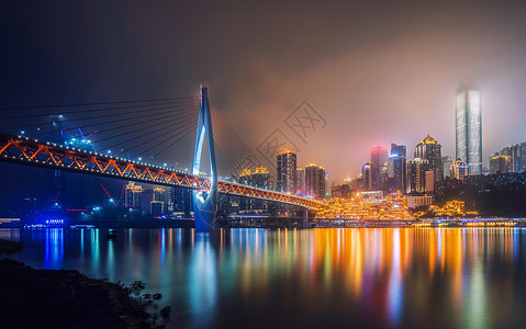 重庆洪崖洞重庆大桥高清图片