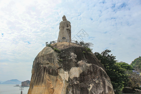 厦门郑成功雕像鼓浪屿郑成功像背景