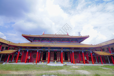 佛教寺庙建筑背景图片