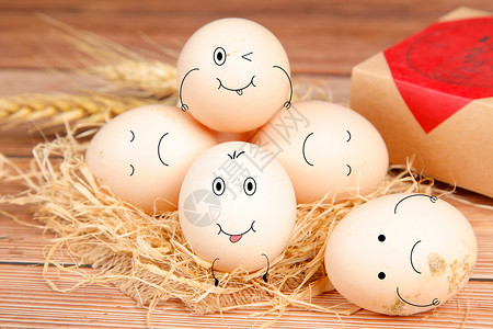 手绘鸡蛋鸡蛋表情设计图片