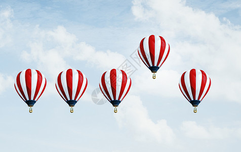 天空热气球优势设计图片