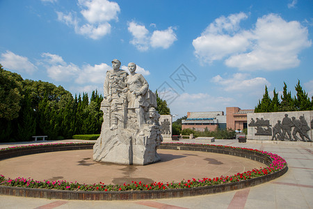 抗日战场中国常熟沙家浜景区背景