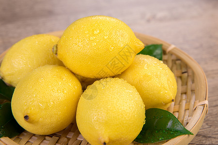 一个新鲜柠檬柠檬水果背景