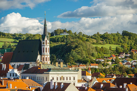 科洛夫捷克CK小镇的风景背景