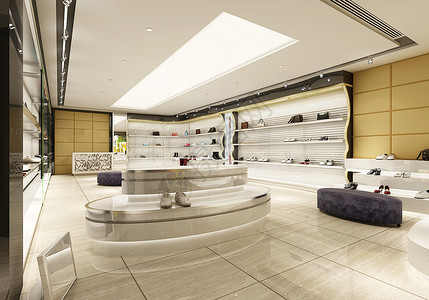 鞋店现代展示区设计图片