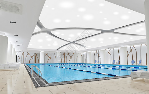 导税等候区现代游泳池设计图片