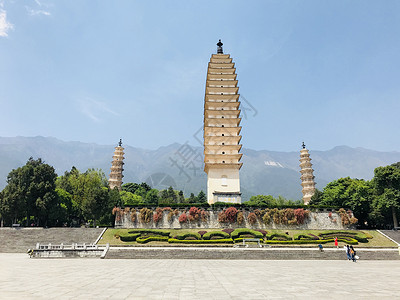 大理崇圣寺三塔背景图片