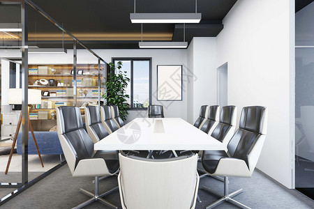 会议桌椅会议办公空间设计图片