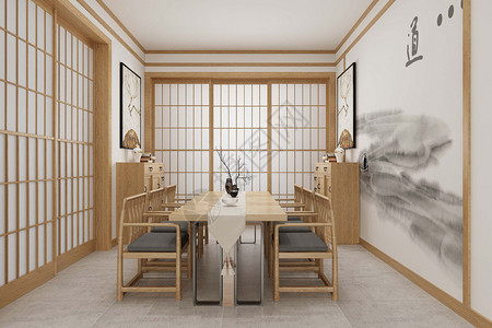 日式餐桌背景图片
