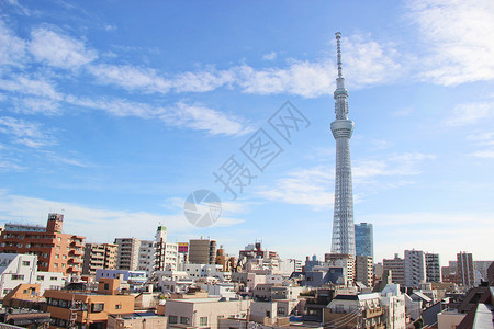 日本东京地标日本东京晴空塔背景