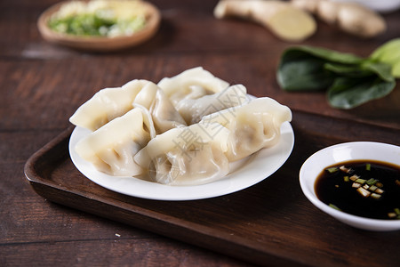 创意吃水饺饺子水饺背景