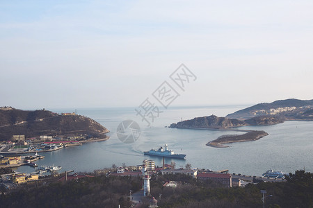 大连旅顺海景大连旅顺口军港背景