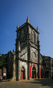 涠洲岛盛塘村天主教堂涠洲岛教堂背景