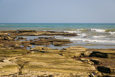 鳄鱼山涠洲岛海滩背景
