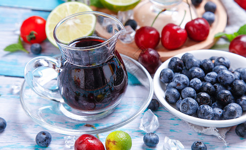 蓝莓酒制作原料图片