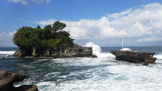 印尼海印尼巴厘岛海神庙背景